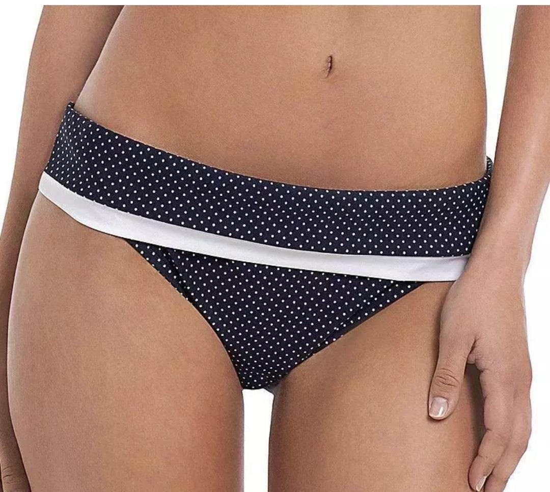 Panache Britt Fold Bikini Pant Navy Spot - Biamonde